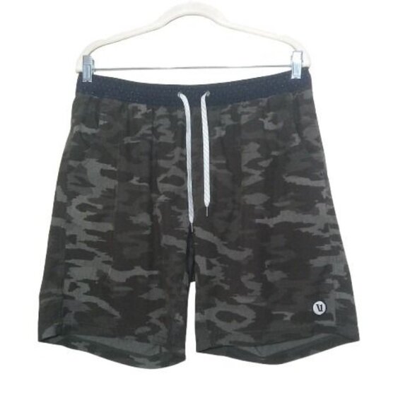 VUORI | Mens Kore Green Camo Performance Shorts Lined 7.5" Inseam Stretch 34 - Picture 1 of 11